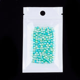 100 pc Pearl Film Plastic Zip Lock Bags, Resealable Packaging Bags, with Hang Hole, Top Seal, Rectangle, White, 10x6cm, inner measure: 7x5cm