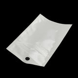 100 pc Pearl Film Plastic Zip Lock Bags, Resealable Packaging Bags, with Hang Hole, Top Seal, Self Seal Bag, Rectangle, White, 10x7cm, inner measure: 7x6cm