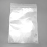 100 pc Pearl Film Plastic Zip Lock Bags, Resealable Packaging Bags, with Hang Hole, Top Seal, Self Seal Bag, Rectangle, White, 34x24cm, inner measure: 30x23cm