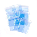 100 pc Rectangle PVC Zip Lock Bags, Resealable Packaging Bags, Self Seal Bag, Light Blue, 15x10cm, Unilateral Thickness: 4.5 Mil(0.115mm)