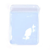 100 pc Rectangle PVC Zip Lock Bags, Resealable Packaging Bags, Self Seal Bag, Light Blue, 7x5cm, Unilateral Thickness: 4.5 Mil(0.115mm)