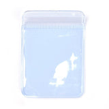 100 pc Rectangle PVC Zip Lock Bags, Resealable Packaging Bags, Self Seal Bag, Light Blue, 12x8cm, Unilateral Thickness: 4.5 Mil(0.115mm)