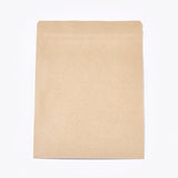 100 pc Resealable Kraft Paper Bags, Resealable Bags, Small Kraft Paper Stand up Pouch, with Window, Navajo White, 21.8x16cm
