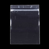 100 pc Polypropylene Zip Lock Bags, Top Seal, Resealable Bags, Self Seal Bag, Rectangle, Clear, 9.8x7cm, Unilateral Thickness: 2 Mil(0.05mm), Inner Measure: 8.5x7cm