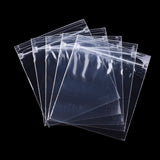 100 pc Polypropylene Zip Lock Bags, Top Seal, Resealable Bags, Self Seal Bag, Rectangle, Clear, 11x9cm, Unilateral Thickness: 2.7 Mil(0.07mm)