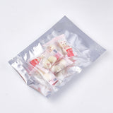 100 pc PET & PE Zip Lock Bags, Resealable Stand up Pouch, Reusable Aluminum Foil Food Storage Bag, Rectangle, Silver, 23.7x15.9cm, Inner Measure: 19.5x13.8cm