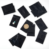 200 pc PE Zip Lock Bags, Resealable Bags, Self Seal Bag, Top Seal, Rectangle, Black, 6.3x4cm, Unilateral Thickness: 2.3 Mil(0.06mm)