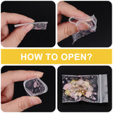 200 pc 200 Packs 4x6cm Pink Rabbit Self Seal Zipper Bags, Resealable PE Zip Lock Bags for Jewelry, Tools, Parts, Special Items, Office Supplies Storage