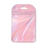 10 Bag PP Zip Lock Bags, Resealable Bags, Self Seal Bag, Rectangle, Pink, 11x7x0.2cm, about 50pcs/bag