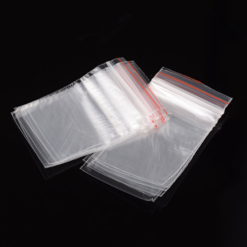 Small self seal plastic bags top