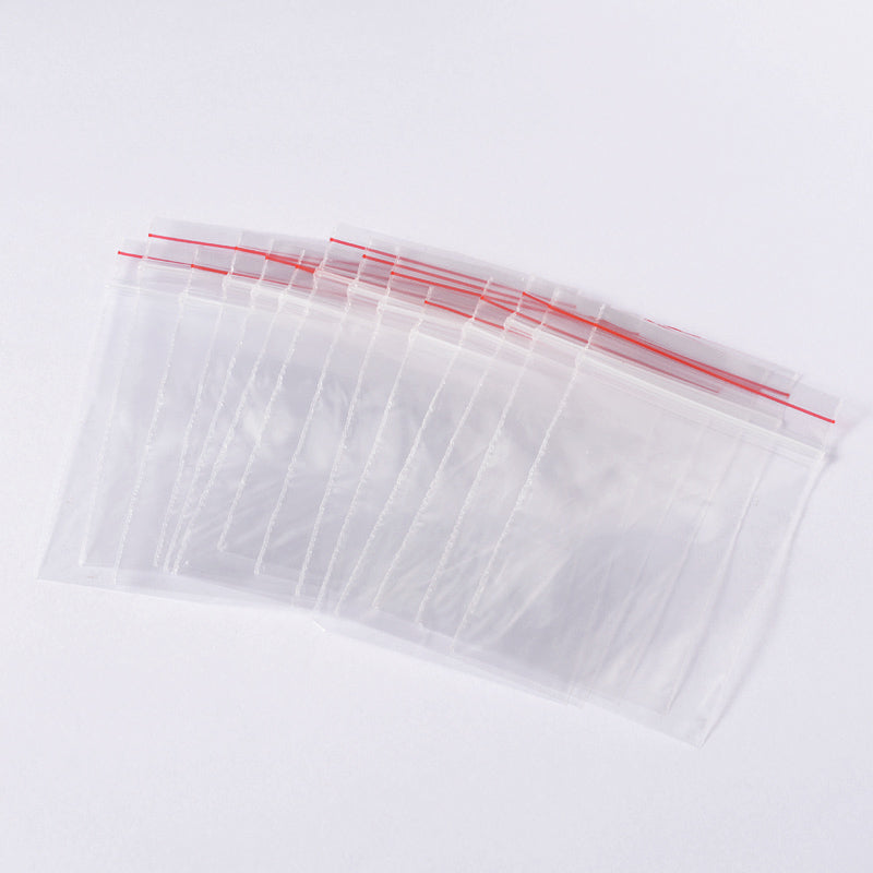 Plastic Zip Lock Bags, Resealable Small Jewelry Storage Bags Self Seal  Bags, Top Seal, Rectangle, White, 5x4cm, Unilateral Thickness: 3.9  Mil(0.1mm)