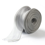 1 Group Sheer Organza Ribbon, Wide Ribbon for Wedding Decorative, Medium Aquamarine, 1 inch(25mm), 250Yards(228.6m)