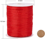 Organza Ribbon, Galloon, Red, 1/4 inch(6mm); 500yards/Roll(457.2m/Roll)
