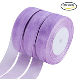 1 Group Organza Ribbon, Hot Pink, 3/8 inch(10mm), 50yards/roll(45.72m/roll), 10rolls/group, 500yards/group(457.2m/group)
