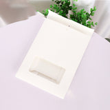 50 pc Rectangle Paper Bags with Clear Window, No Handle, for Gift Food Packaging, White, 15x8x20cm