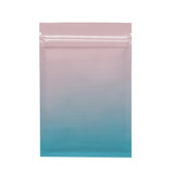 2 Bag Rectangle Composite Material Ziplock Mylar Bag, Smell Proof Resealable for Packaging Pouch Party Favor Food Lipgloss Jewelry Storage, Medium Turquoise, 10x7cm, 100pcs/set