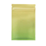 2 Bag Rectangle Composite Material Ziplock Mylar Bag, Smell Proof Resealable for Packaging Pouch Party Favor Food Lipgloss Jewelry Storage, Yellow Green, 12x8cm, 100pcs/set