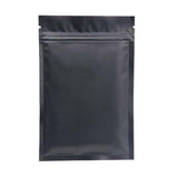 2 Bag Rectangle Composite Material Ziplock Mylar Bag, Smell Proof Resealable for Packaging Pouch Party Favor Food Lipgloss Jewelry Storage, Black, 15x10cm, 100pcs/set