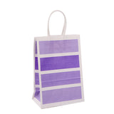 48 pc Kraft Paper Bags, with Handle, Gift Bags, Shopping Bags, Rectangle, Medium Purple, 15x8x21cm