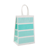 48 pc Kraft Paper Bags, with Handle, Gift Bags, Shopping Bags, Rectangle, Turquoise, 15x8x21cm