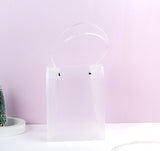20 pc Transparent Rectangle PVC Plastic Bags, with Handle, for Shopping, Crafts, Gifts, None Pattern, 20.5x16x9cm