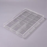 2 Box Organizer Box, with 12 Compartments, about 24cm wide, 35cm long, 3.5cm thick, Compartments: 77x85mm