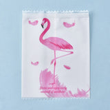 5 Bag Plastic Bags, with Words & Flamingo Pattern Printed, Pastry Candy Bags for Cookie, Wedding Party, Gift Giving, Pink, 9.2x6.9x0.02cm