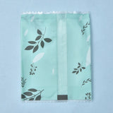 5 Bag Plastic Bags, with Words Handmade & Printed leaves Pattern, Bag for Packing Biscuit, Available for Bag Heat Sealer, Square, Light Green, 9.2x7x0.02cm