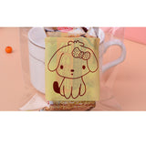 5 Bag Puppy Printed Plastic Bags, with Adhesive, Dog with Bowknot Pattern, Colorful, 13x10cm, Unilateral Thickness: 0.035mm, Inner Measure: 10x10cm, about 95~100pcs/bag