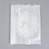 5 Bag Frosted Cookie Candy Bread Packaging Bags, White, 11.5x9cm, Unilateral Thickness: 0.045mm, about 45~50pcs/bag