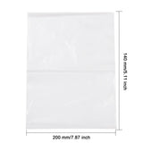 100 pc Rectangle Plastic Bags, Clear, 20x14cm, unilateral thickness: 0.08mm