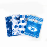 500 pc Printed Plastic Bags, Rectangle, Deep Sky Blue, 25x20cm
