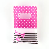 500 pc Printed Plastic Bags, Rectangle, Hot Pink, 25x20cm