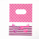 500 pc Printed Plastic Bags, Rectangle, Hot Pink, 25x20cm