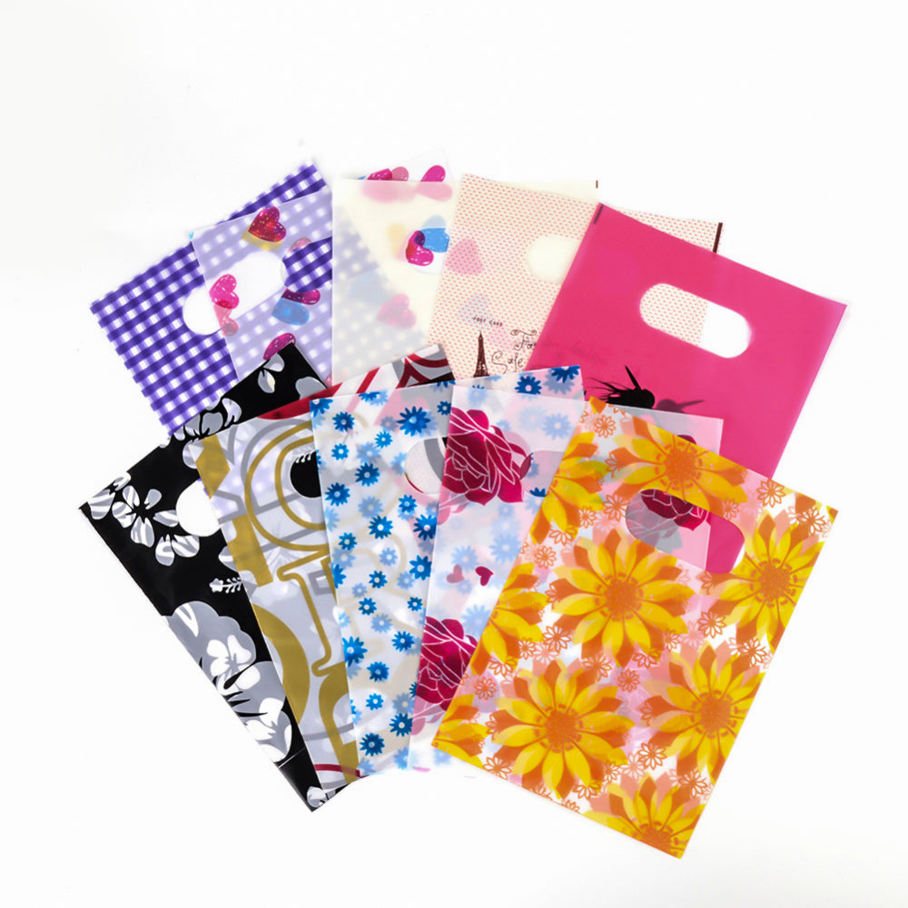 500 pc Printed Plastic Bags Rectangle Mixed Color 30x20cm Unilateral Thickness 0.035mm