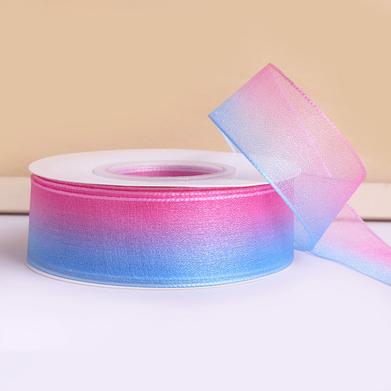 1 Roll Glitter Metallic Ribbon, Sparkle Ribbon, DIY Material for Organza  Bow, Double Sided, Golden Color, Size: about 1/2 inch(12mm) wide