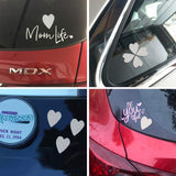Craspire Heart Shape Glass Rhinestone Car Stickers, for Decorate Cars Bumper Window Laptops Luggage, Crystal, 38x30x1.5mm, 5pcs/set, 2sets/box