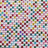 Craspire Self Adhesive Resin Rhinestone Picture Stickers, Square Pattern, Colorful, 33~40x24cm