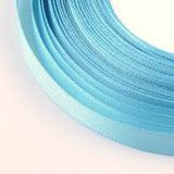 10 Rolls of Sky Blue Satin Ribbon 10mm Double Sided Fabric Ribbons for Crafts Gift Wrapping Floristry Wedding Party Decoration