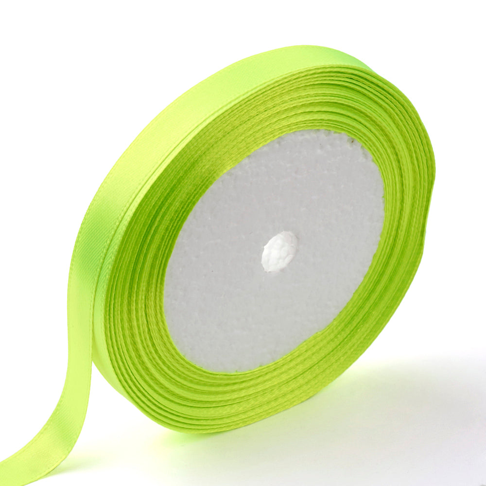 1 Group Single Face Satin Ribbon, Polyester Ribbon, Breast Cancer Pink Awareness Ribbon Making Materials, Valentines Day Gifts, Boxes Packages, Light Green, 3/8 inch(10mm), about 25yards/roll(22.86m/roll), 10rolls/group, 250yards/group(228.6m/group)