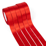 1 Group Single Face Satin Ribbon, Polyester Ribbon, Breast Cancer Pink Awareness Ribbon Making Materials, Valentines Day Gifts, Boxes Packages, Orange, 3/8 inch(10mm), about 25yards/roll(22.86m/roll), 10rolls/group, 250yards/group(228.6m/group)
