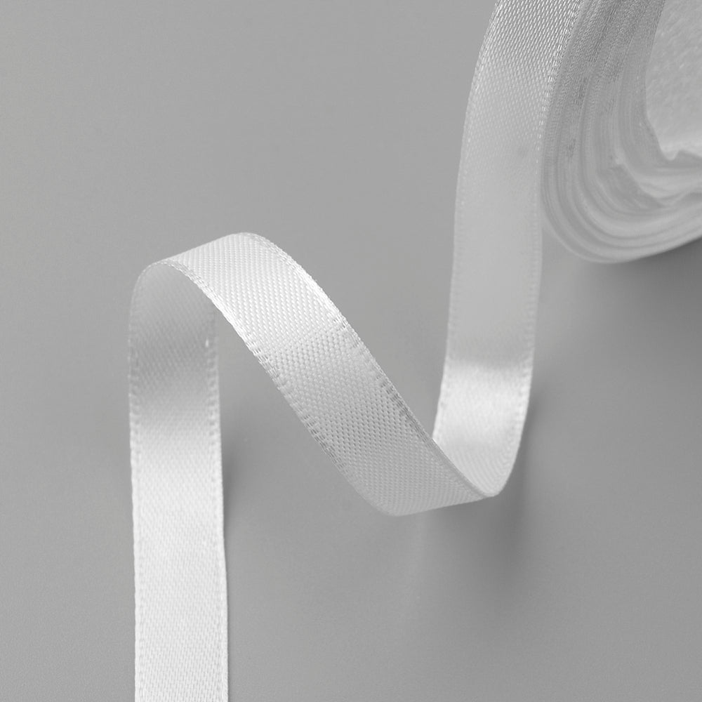 Black And White Ribbon  Polyester Single Face Satin Ribbon