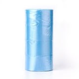 Single Face Satin Ribbon, Polyester Ribbon, Sky Blue, 2 inch(50mm), about 25yards/roll(22.86m/roll), 100yards/group(91.44m/group), 4rolls/group