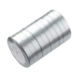 10 Rolls of 6mm Gray Satin Ribbon Double Sided Fabric Ribbon Silk Satin for Crafts Gift Wrapping Floristry Wedding Party Decoration