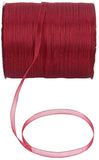 1Roll 1/4 500 Yards/Roll Sparkle Sheer Organza Ribbon for Christmas Festive Decoration DIY Crafts Arts & Garden, Dark Red