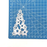 CRASPIRE Carbon Steel Cutting Dies Stencils, for DIY Scrapbooking/Photo Album, Decorative Embossing DIY Paper Card, Matte Platinum Color, Star Pattern, 92x57x0.8mm, 10pc/Set