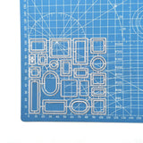 CRASPIRE Carbon Steel Cutting Dies Stencils, for DIY Scrapbooking/Photo Album, Decorative Embossing DIY Paper Card, Matte Platinum Color, Geometric Pattern, 107x105x0.8mm, 10pc/Set