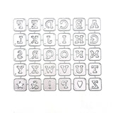 CRASPIRE Carbon Steel Cutting Dies Stencils, for DIY Scrapbooking/Photo Album, Decorative Embossing DIY Paper Card, Letter A~Z, Stainless Steel Color, 9.3x11.3x0.08cm, 5pc/Set