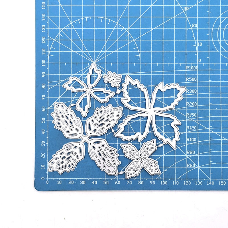CRASPIRE Carbon Steel Cutting Dies Stencils, for DIY Scrapbooking, Photo Album, Decorative Embossing, Paper Card, 3D Flower, Matte Platinum Color, 10x12cm, 10pc/Set