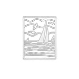 CRASPIRE Carbon Steel Cutting Dies Stencils, for DIY Scrapbooking, Photo Album, Decorative Embossing, Paper Card, Matte Platinum Color, Sailing Boat Pattern, 10.3x8x0.08cm, 10pc/Set